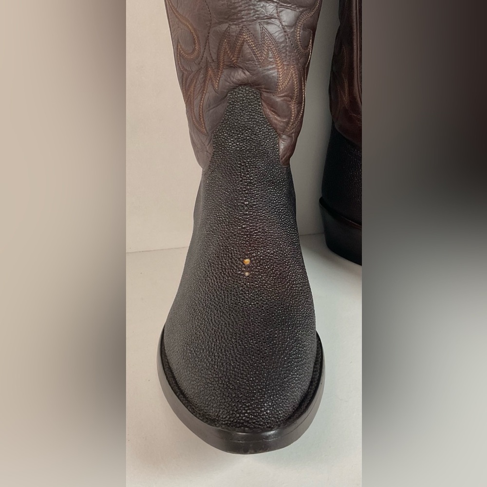 Alvies Rickshaw Stingray Cowboy Boots 10.5 E Exotic - Picture 11 of 16